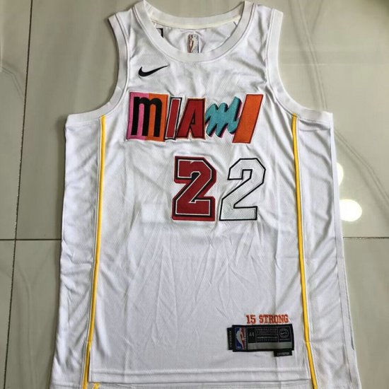 Maillot de Basket #22 Butler Miami Heat 22-23 city authentique Blanc